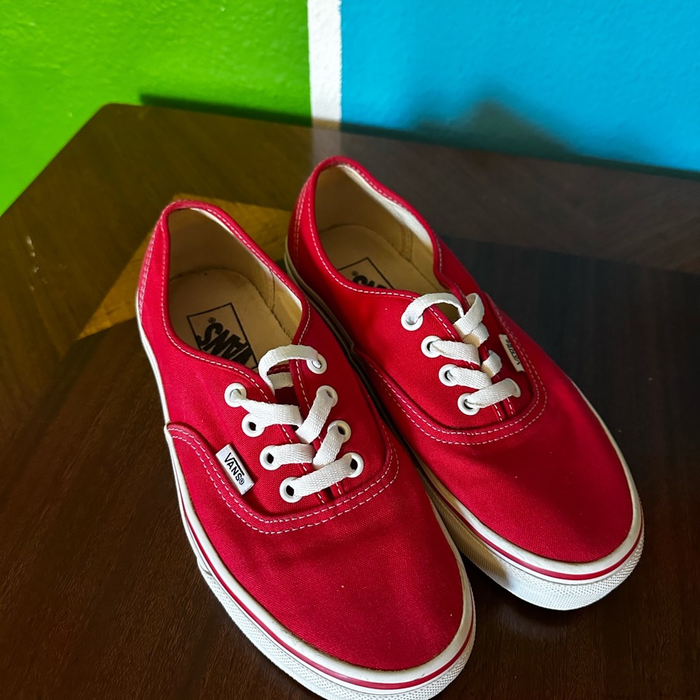 Vans Classic Red and White Sneakers